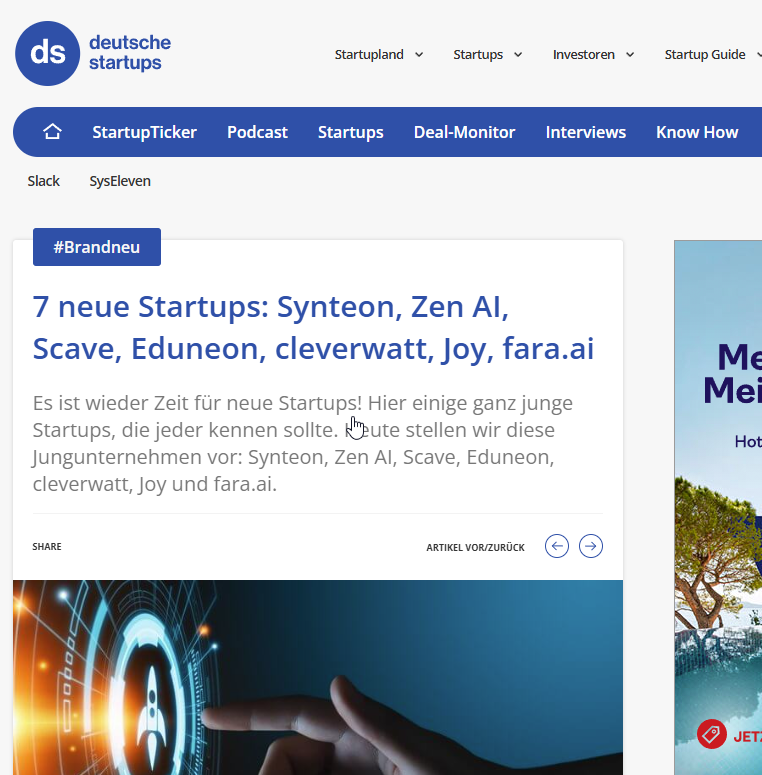 Notivo (ehemals Synteon) zählt laut deutsche-startups.de zu den jungen KI-Startups, die man 2025 im Blick behalten sollte. Als wir noch Synteon hießen: notivo in der Presse